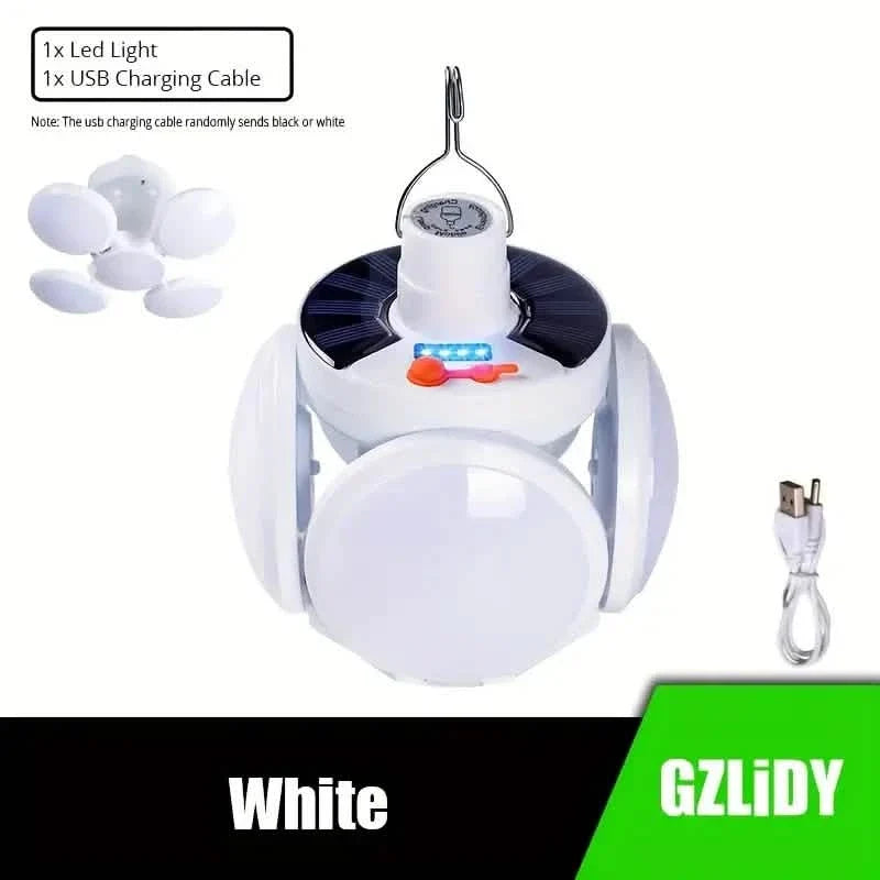 Solar USB Rechargeable LED Bulb Lights With Power Display – Gizmo ...